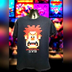 EUC Wreck-It Ralph Movie Promo T-Shirt Men’s Large Black Short Sleeve Crewneck